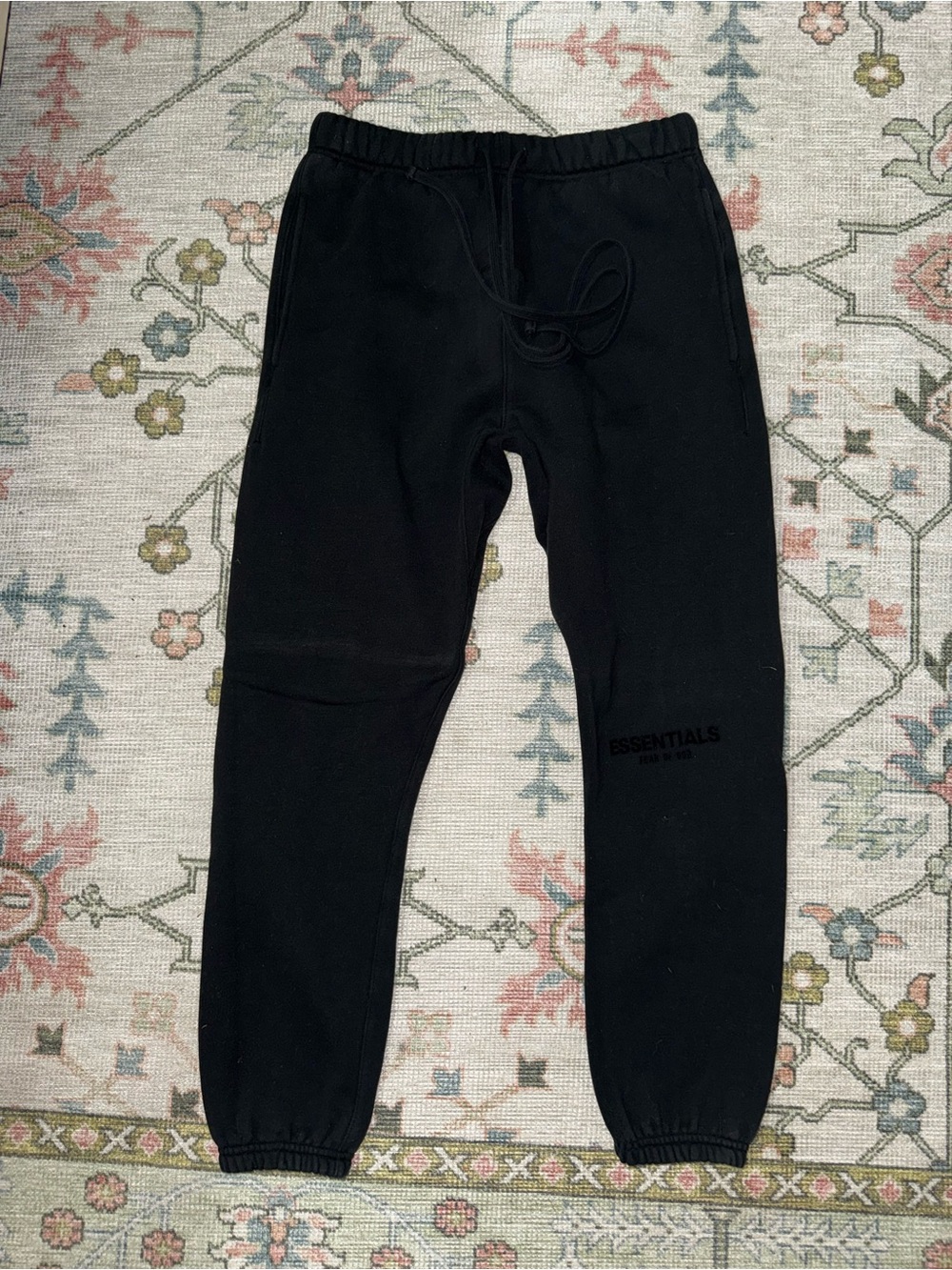 ESSENTIALS men’s Black Fleece Jogger Pants
